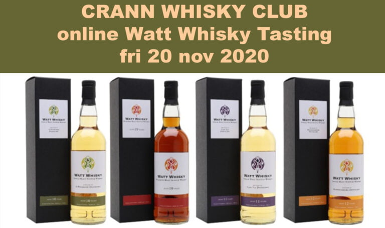 CRANN tasting online – Watt whisky