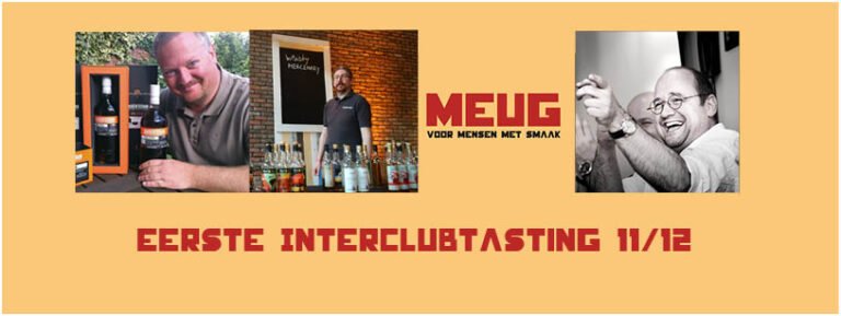 Eerste Meug Interclubtasting Whisky! – Postponed to 2022